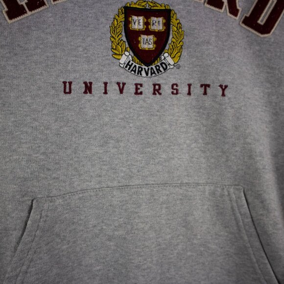 Champion Harvard University Gray Hoodie Mens Large - Picture 4 of 8